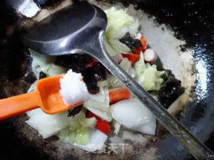Make Black-muck crab willow cabbage step 7