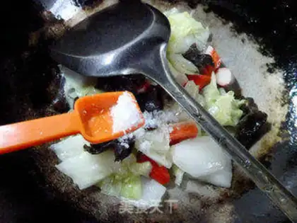 Make Black-muck crab willow cabbage step 8