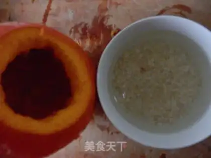 Make Goldmelon rice step 1