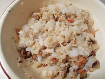 Make Haffle rice chicken step 3