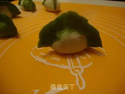 Make Green dumplings step 8