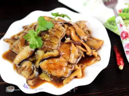 Make Flaming mushrooms with fish step 10