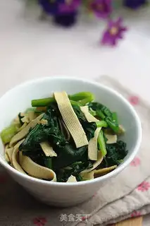 Make Spinach and bean peel step 5