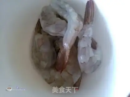 Make Shrimp tofu step 1