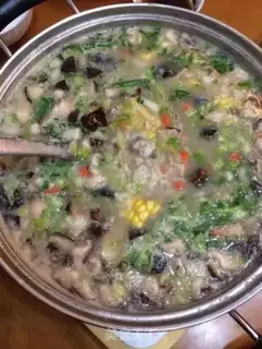 Make Sweet leather egg congee step 3