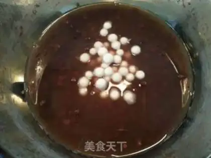 Make Pearlballs, red bean soup step 3