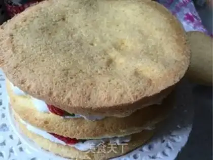 Make Cream fruit, naked cake step 12
