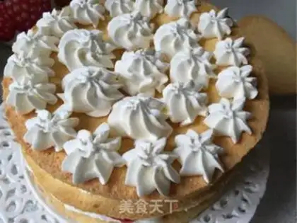 Make Cream fruit, naked cake step 13