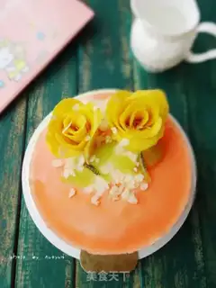 Make A peach mousse cake step 11