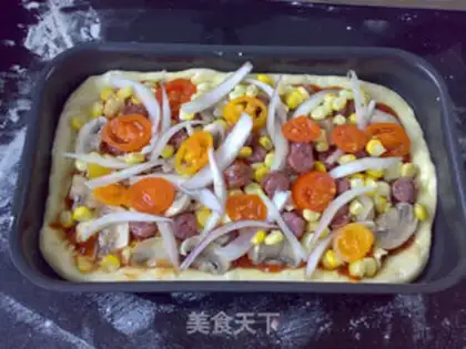 Make Black peppers, mushroom pizza step 8