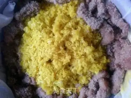 Make Yellow flower rice step 6