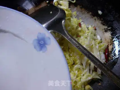Make The cabbage grafted a thousand silks step 5