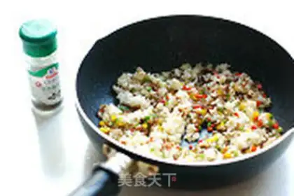 Make Garlic beef fried rice step 8