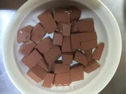 Make Garlic pig blood step 2