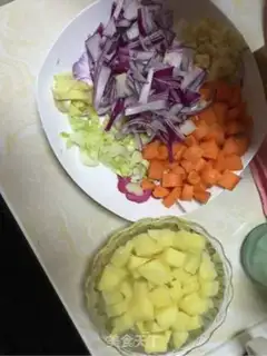 Make curry beef rice step 0