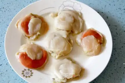 Make Scallops with sweet pea mud step 1