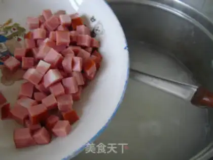 Make Egg and ham congee step 4