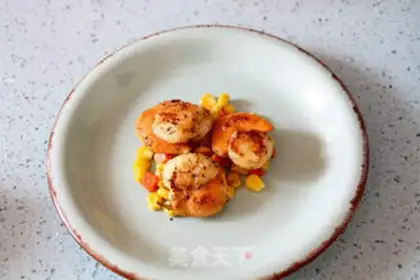 Make Scallops with sweet pea mud step 12
