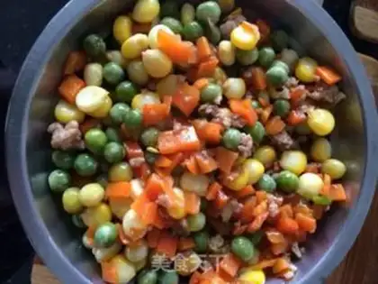 Make Meat pea corn step 5