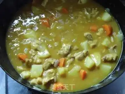 Make Coconut curry chicken step 11