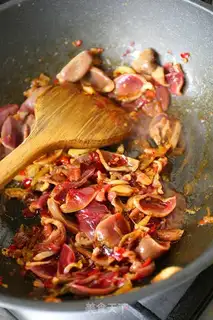 Make Piper pepper with fried chicken step 5