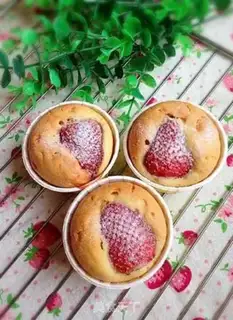 Make Strawberry marfin cake step 10