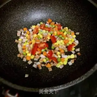 Make Bacon tomato rice step 2