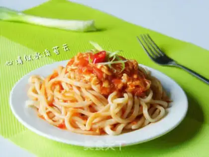 Make Tomato eggnog noodles step 10