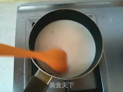 Make Black sesame cheese pudding step 5