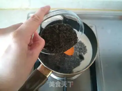 Make Black sesame cheese pudding step 6