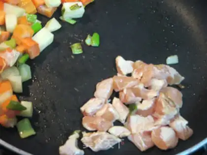 Make The chicken dingsh and the pumpkin step 4