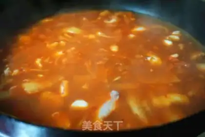 Make Korean seafood pan step 5