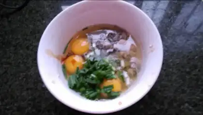 Make Oyster fried eggs step 5