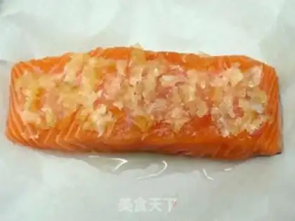Make Garlic cream salmon step 2