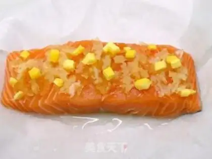 Make Garlic cream salmon step 3