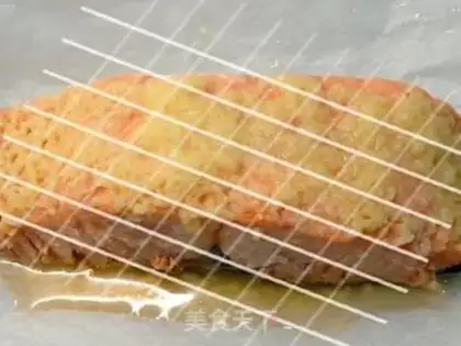 Make Garlic salmon step 5