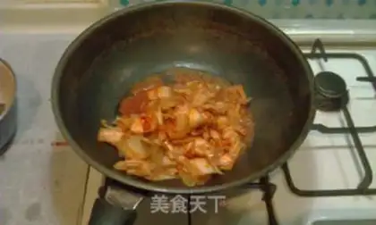 Make Hot cabbage and octopus step 7