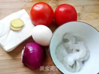 Make Onion shrimp tofu soup step 0