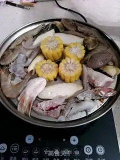 Make Seafood steam pan step 1
