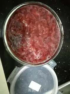 Make Homemade strawberry sauce step 5