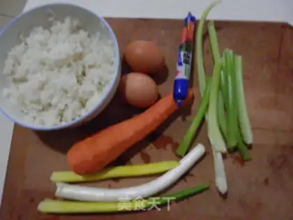 Make Golden egg fried rice step 0