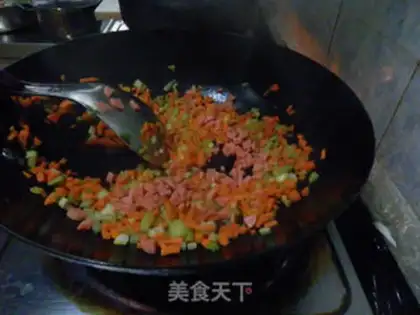 Make Golden egg fried rice step 6