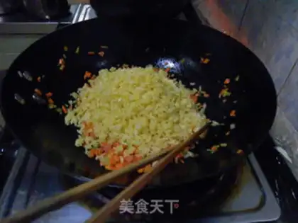 Make Golden egg fried rice step 7