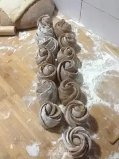 Make Flower buns step 8