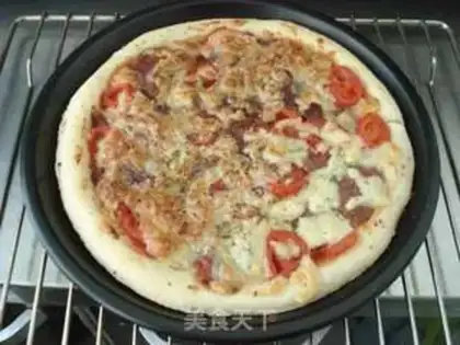 Make Black pepper beef pizza step 12