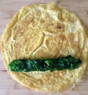 Make Spinach egg rolls step 6