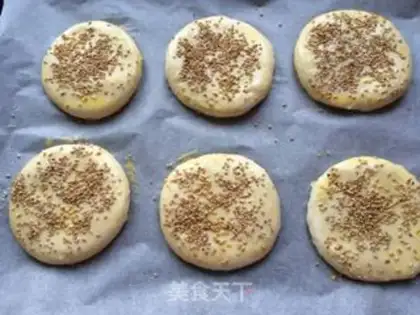 Make Bean sesame pancakes step 13