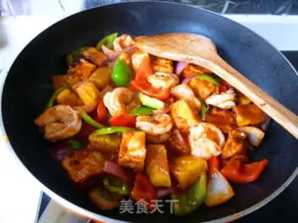 Make Pineapple shrimp grunt tofu step 8