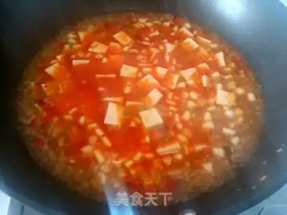 Make Seafood mushroom tofu step 10