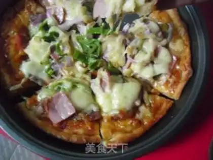 Make Sausage ham pizza step 12